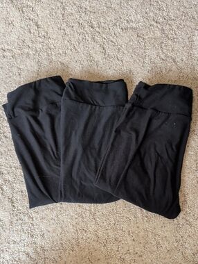LuLaRoe Black Leggings Pack Of 3 One Size